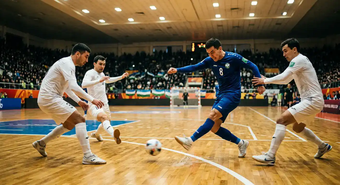 Azione di gioco al FIFA Futsal World Cup in Uzbekistan