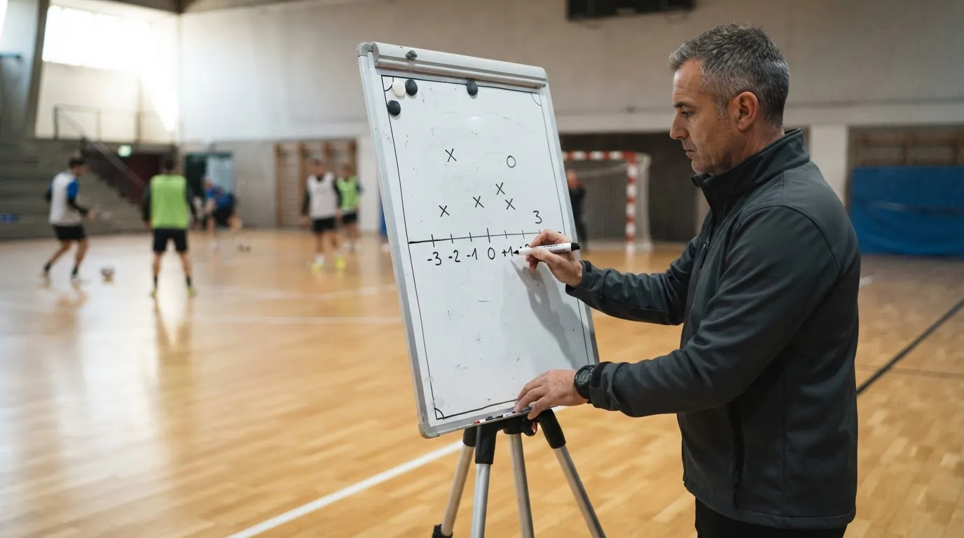 Linee di handicap europeo nel futsal con soglie tra meno e più quattro gol