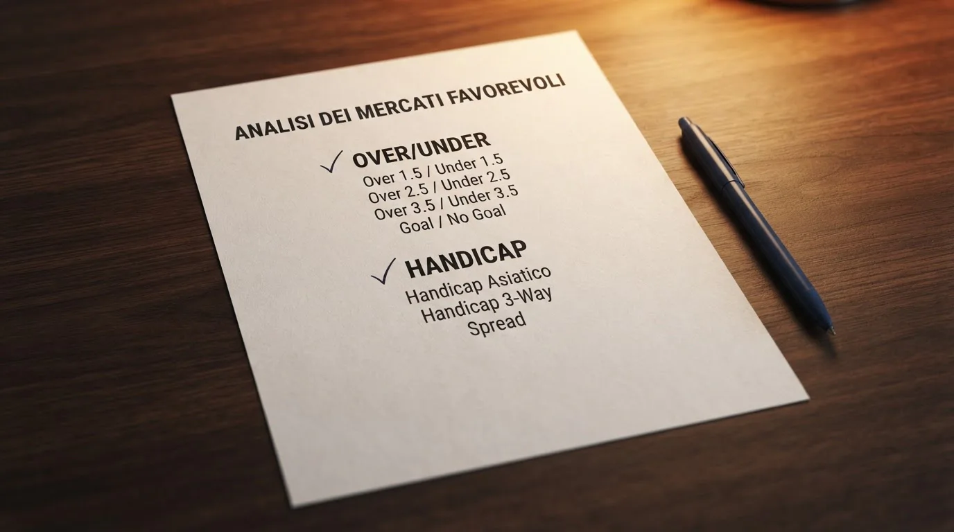 Selezione disciplinata di mercati Over/Under e handicap per strategia di lungo periodo