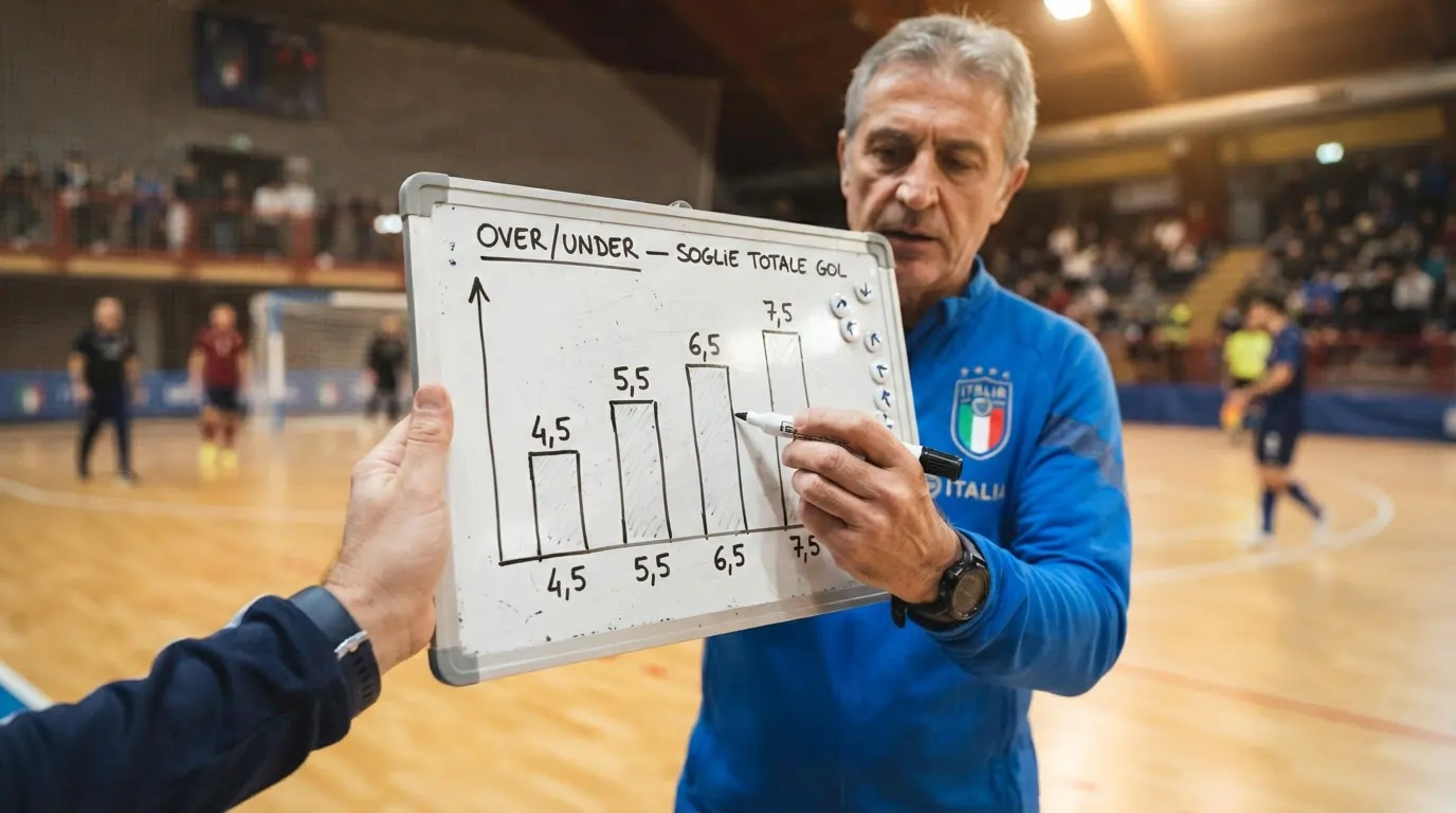 Soglie Over/Under e media gol per partita nei principali tornei di calcio a 5