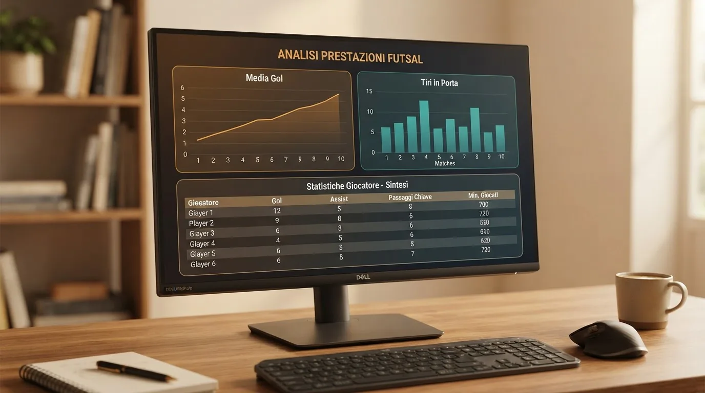 Dashboard di statistiche e modelli rapidi per l'analisi delle scommesse sul calcio a 5
